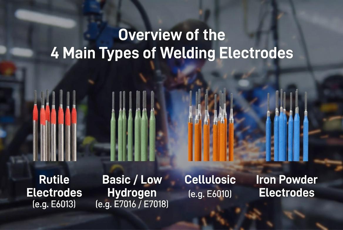 Overview of the 4 main types of welding electrodes
